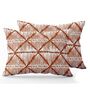 Rust Geometric 144 TC Cotton King Bedsheet with 2 Pillow Covers