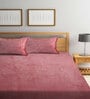Rust Solid 300 TC Wool Double Bedsheet with 2 Pillow covers
