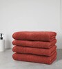 Rust Solid Cotton 500 GSM Hand Towel Set of 4