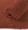 Rust Solid Microfiber 6 X 7 Feet Tufted Carpet
