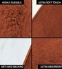 Rust Solid Microfiber 6 X 7 Feet Tufted Carpet