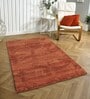 Rust Solid Microfiber 6 X 7 Feet Tufted Carpet