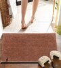 Rust Solid MicroFibre 14x10 Inches Antiskid Bath Mats