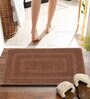Rust Solid MicroFibre 14x10 Inches Antiskid Bath Mats