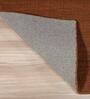 Rust Abstract Wool & Jute 4 x 6 Feet Hand Woven Carpet