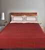 Rust Geometric 144 TC 100% Cotton Queen Sized Bed Sheets with 2 Pillow Covers