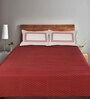 Rust Geometric 144 TC 100% Cotton King Sized Bed Sheets with 2 Pillow Covers