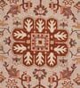 Rust Traditional Polyester 2 ft x 3 ft Machine Made Carpet