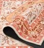 Rust Traditional Polyester 2 ft x 3 ft Machine Made Carpet