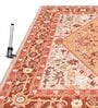 Rust Traditional Polyester 2 ft x 3 ft Machine Made Carpet