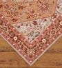 Rust Traditional Polyester 2 ft x 3 ft Machine Made Carpet