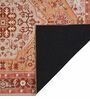Rust Traditional Polyester 2 ft x 3 ft Machine Made Carpet