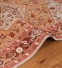 Rust Traditional Polyester 2 ft x 3 ft Machine Made Carpet