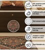 Rust Traditional Polyester 24x24 Inches Skid-Resistant Backing Prayer Mats (Pack of 1)