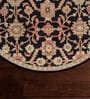 Rust Traditional Wool Round Hand Tufted Carpet