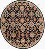 Rust Traditional Wool Round Hand Tufted Carpet
