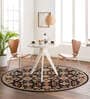 Rust Traditional Wool Round Hand Tufted Carpet
