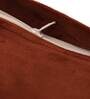 Rust Solid Velvet 12 x 12 Inches Cushion Cover