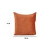 Rust Solid Velvet 18 x 18 Inches Cushion Cover