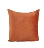 Rust Solid Velvet 18 x 18 Inches Cushion Cover