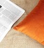 Rust Solid Velvet 18 x 18 Inches Cushion Cover