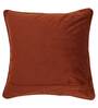 Rust Solid Velvet 20 x 20 Inches Cushion Cover