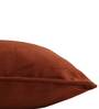 Rust Solid Velvet 20 x 20 Inches Cushion Cover