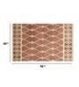 Red Geometric Wool 5 ft x 8 ft Hand Tufted Carpet