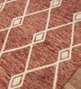 Red Geometric Wool 5 ft x 8 ft Hand Tufted Carpet