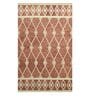 Red Geometric Wool 5 ft x 8 ft Hand Tufted Carpet