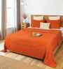 Rust Woven Yarn Dyed Solid Double Bedcover