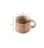 Rustic 150Ml Brown Ceramic (Set Of 6) Tea Cups