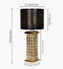 Rustic Beige Table Lamp New York Skyline with Fabric Shade