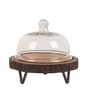 Rustic Charm Acacia Wood Cake Dome
