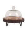 Rustic Charm Acacia Wood Cake Dome