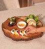 Rustic Charm Acacia Wood Lazy Susan