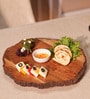 Rustic Charm Acacia Wood Lazy Susan
