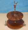 Two Tier Rustic Charm Acacia Wood Cake Stand