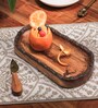 Rustic Charm Brown Acacia Wood Serving Tray