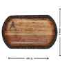 Rustic Charm Brown Acacia Wood Serving Tray