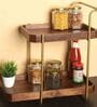 Rustic Charm Brown Homeydo Wood & Metal Organizer