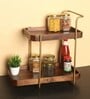 Rustic Charm Brown Homeydo Wood & Metal Organizer