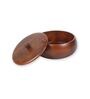 Rustic Charm Brown Mahogany Wood Casserole