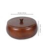 Rustic Charm Brown Mahogany Wood Casserole