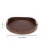 Rustic Charm Brown Tribal Curvy Wood Serving Tray
