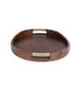 Rustic Charm Brown Tribal Curvy Wood Serving Tray