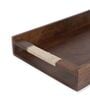Rustic Charm Brown Tribal Wood Serving Tray