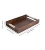 Rustic Charm Brown Tribal Wood Serving Tray