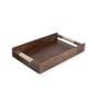 Rustic Charm Brown Tribal Wood Serving Tray