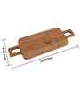 Rustic Charm Grovez Acacia Wood Chopping Board with Double Handle